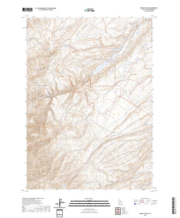 Sinker Canyon topographic map thumbnail