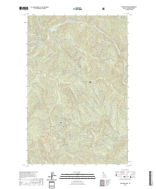 Skitwish Peak topographic map thumbnail