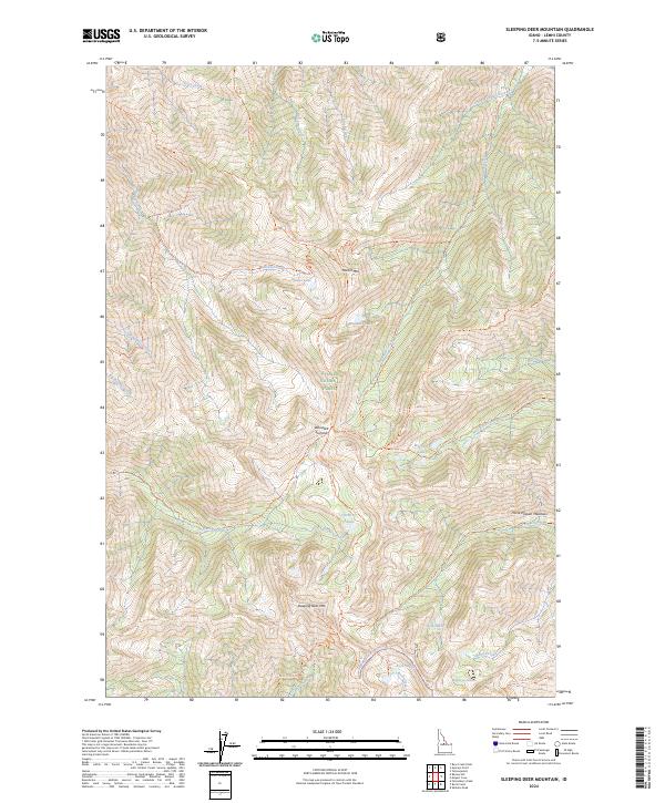 Sleeping Deer Mountain topographic map thumbnail