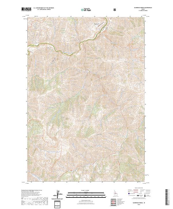 Sliderock Ridge topographic map thumbnail