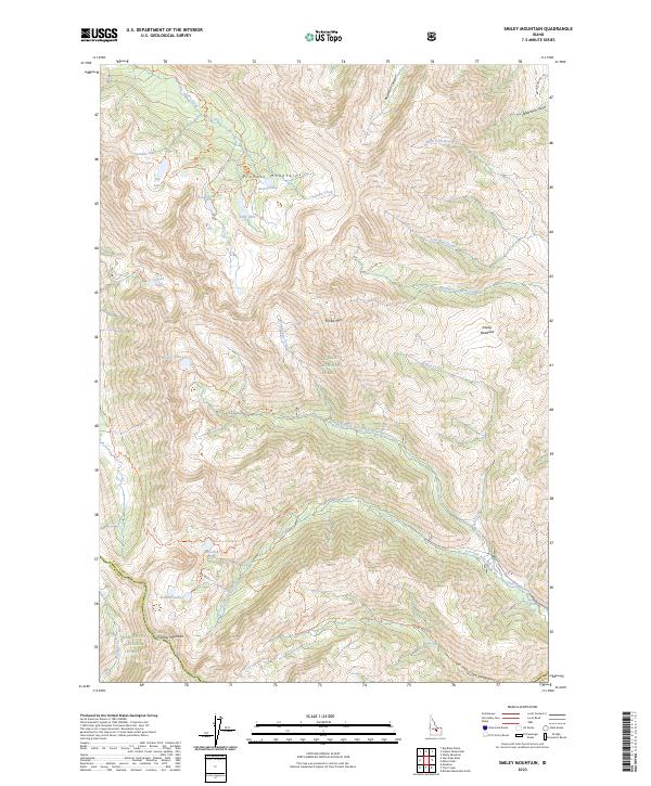 Smiley Mountain topographic map thumbnail