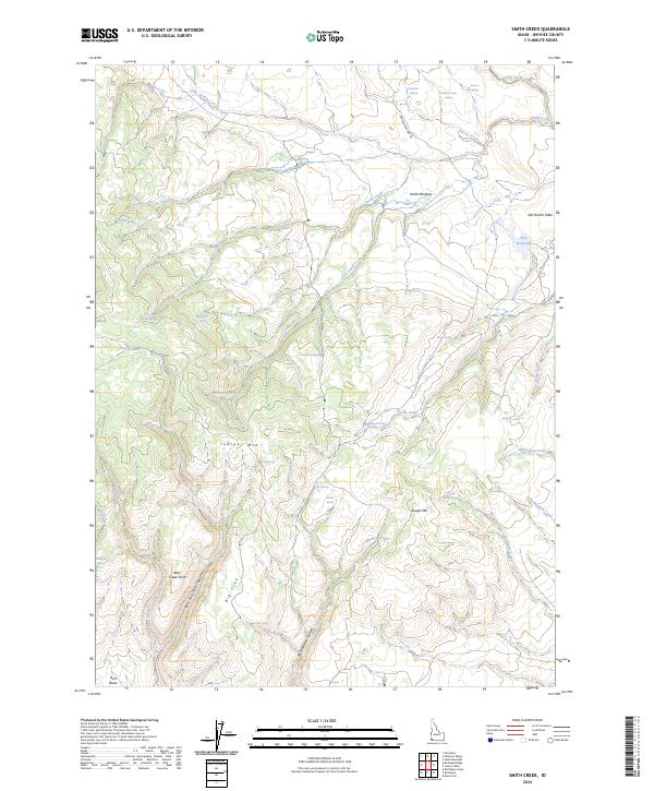 Smith Creek 2024 topographic map thumbnail