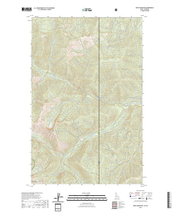 Smith Mountain topographic map thumbnail