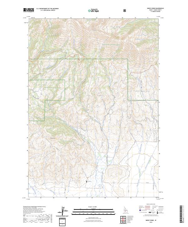 Smoky Dome topographic map thumbnail