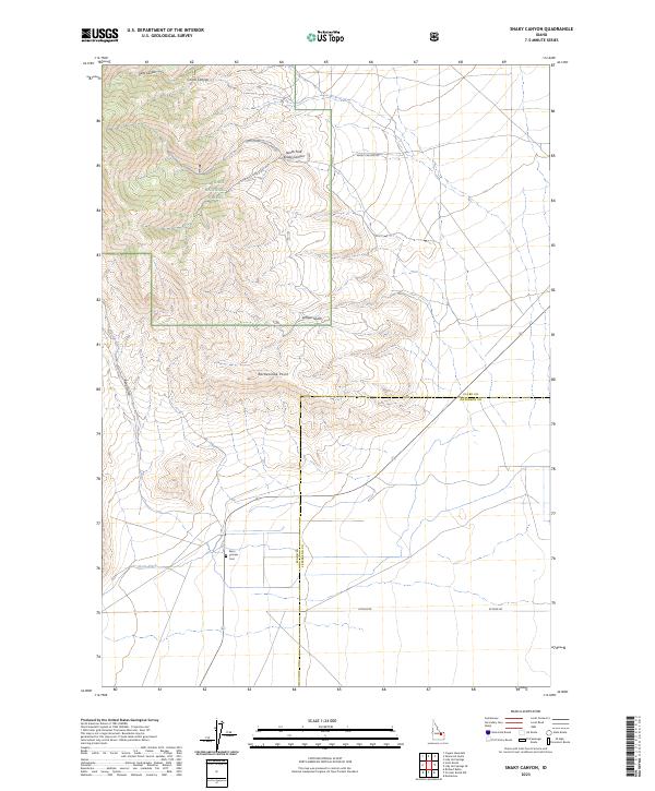 Snaky Canyon 2023 topographic map thumbnail