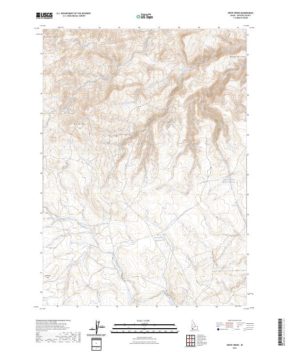 Snow Creek topographic map thumbnail
