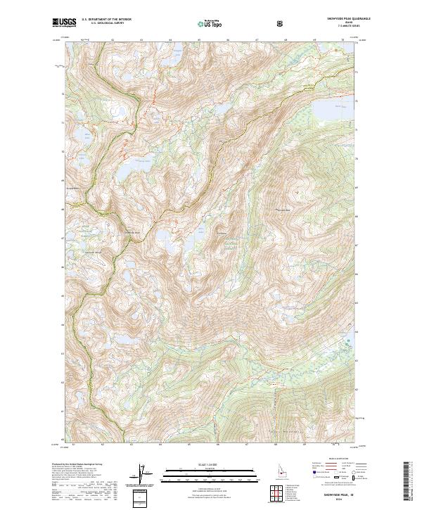 Snowyside Peak topographic map thumbnail