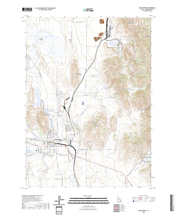 Soda Springs topographic map thumbnail