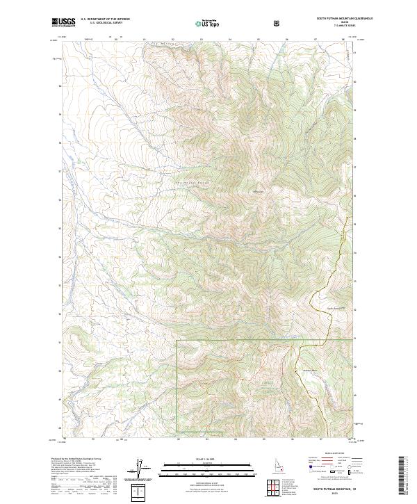 South Putnam Mountain topographic map thumbnail