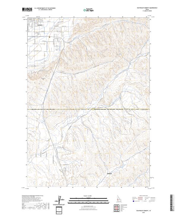 Southeast Emmett topographic map thumbnail