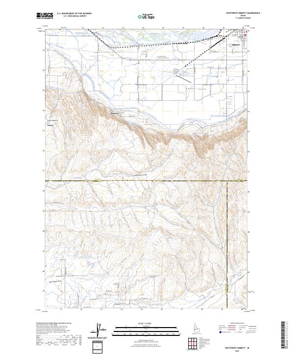 Southwest Emmett topographic map thumbnail
