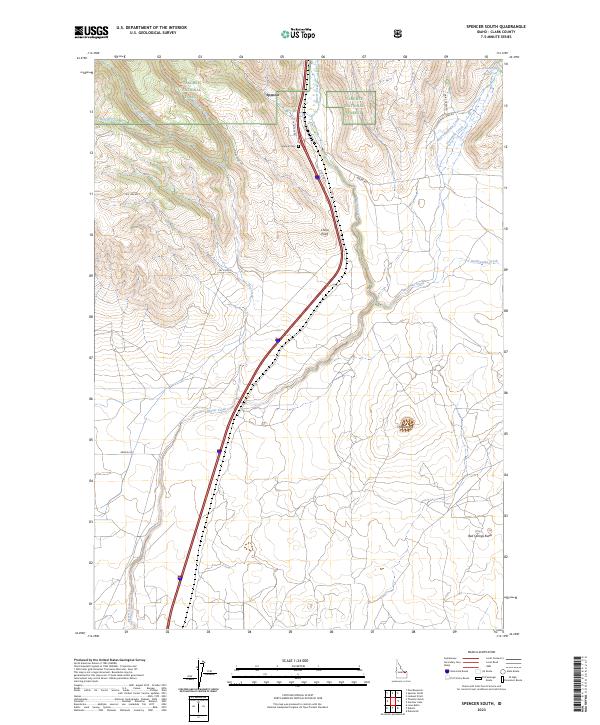 Spencer South topographic map thumbnail