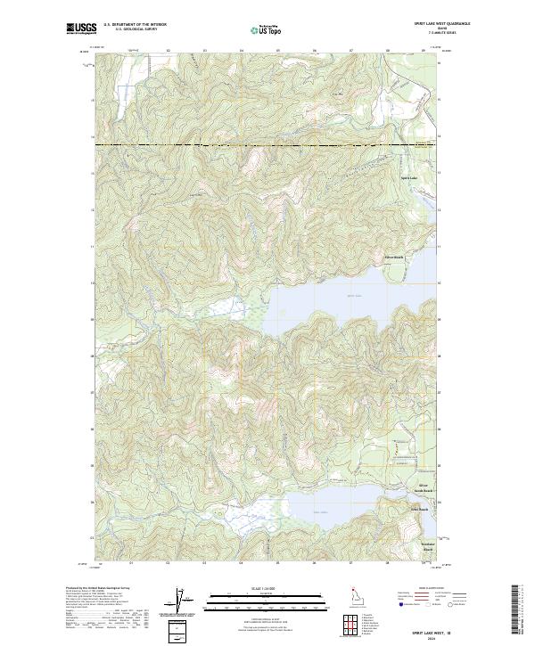 Spirit Lake West topographic map thumbnail