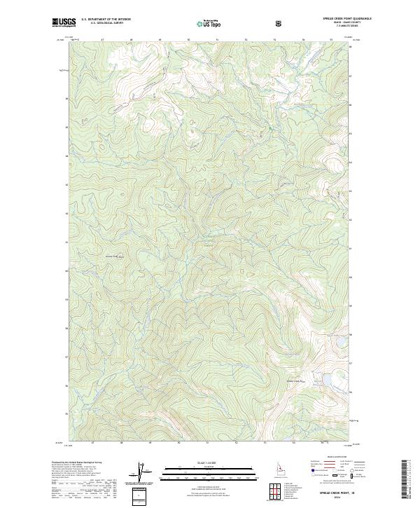 Spread Creek Point 2024 topographic map thumbnail
