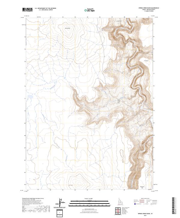 Spring Creek Basin topographic map thumbnail