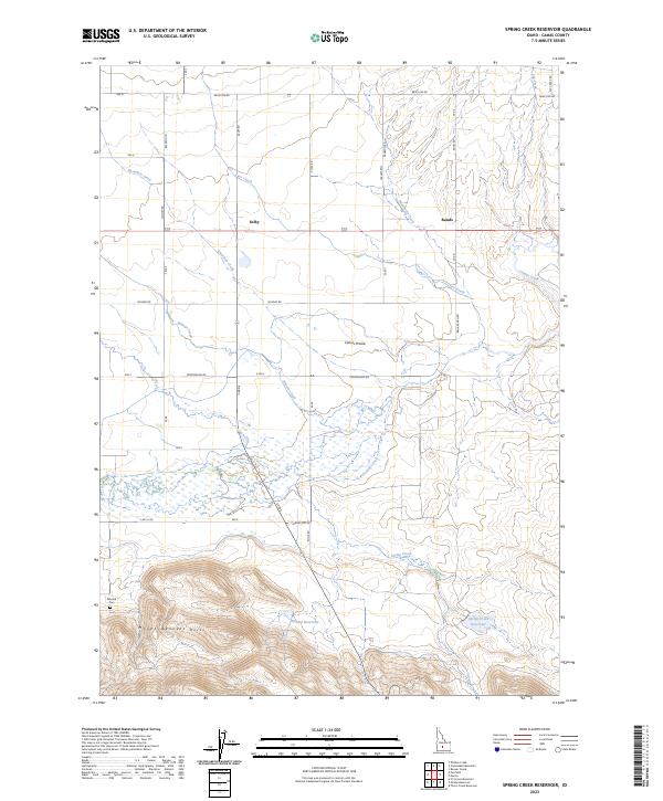Spring Creek Reservoir topographic map thumbnail