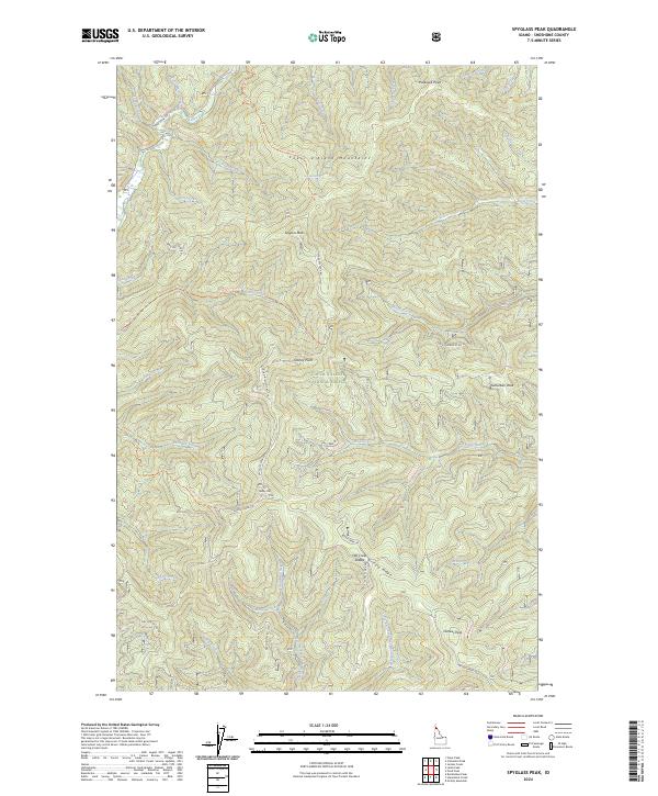 Spyglass Peak topographic map thumbnail