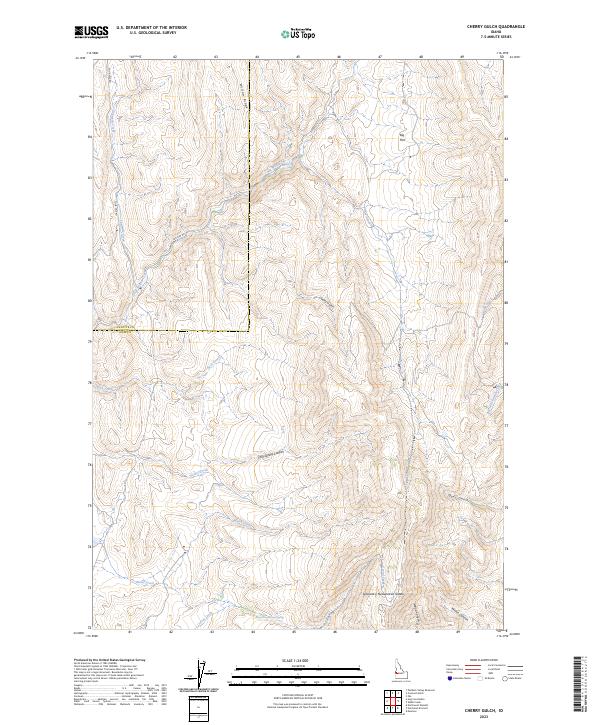 Cherry Gulch 2023 topographic map thumbnail