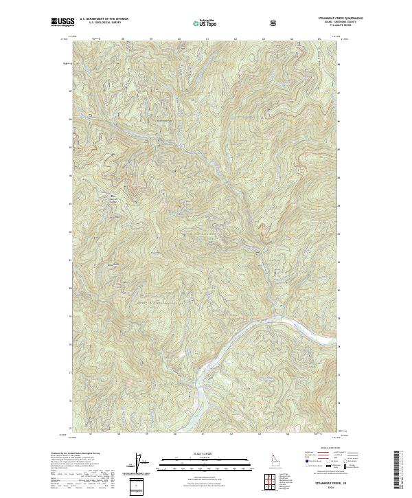 Steamboat Creek topographic map thumbnail