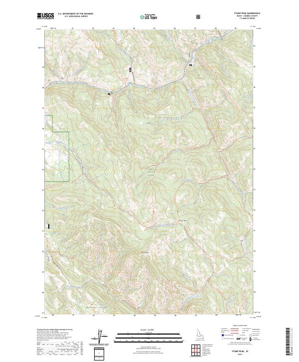 Stump Peak 2023 topographic map thumbnail