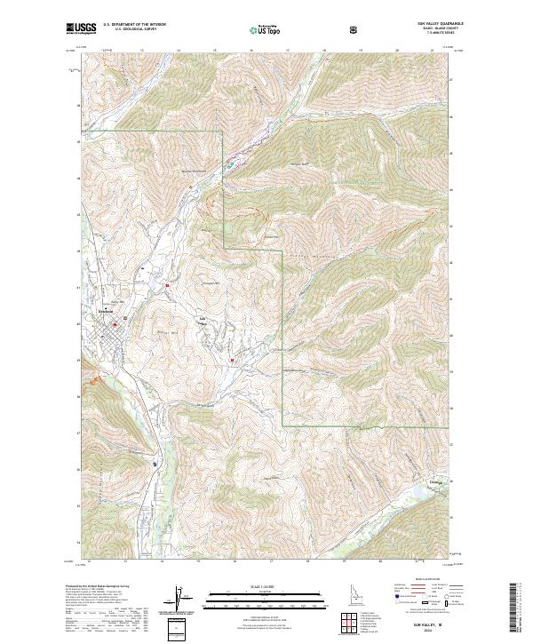 Sun Valley 2024 topographic map thumbnail