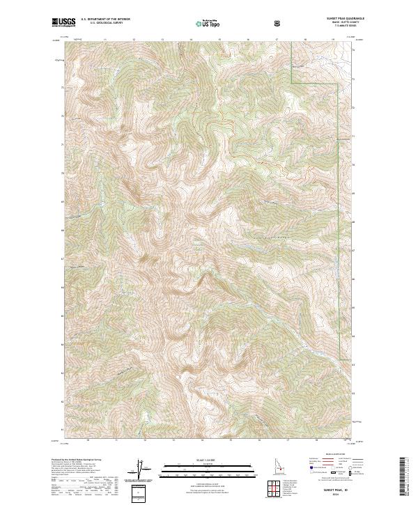 Sunset Peak topographic map thumbnail