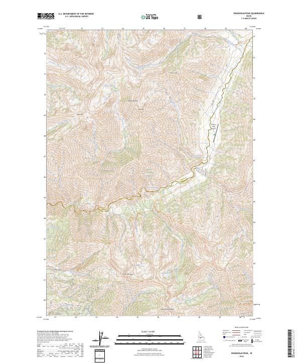 Swanholm Peak topographic map thumbnail