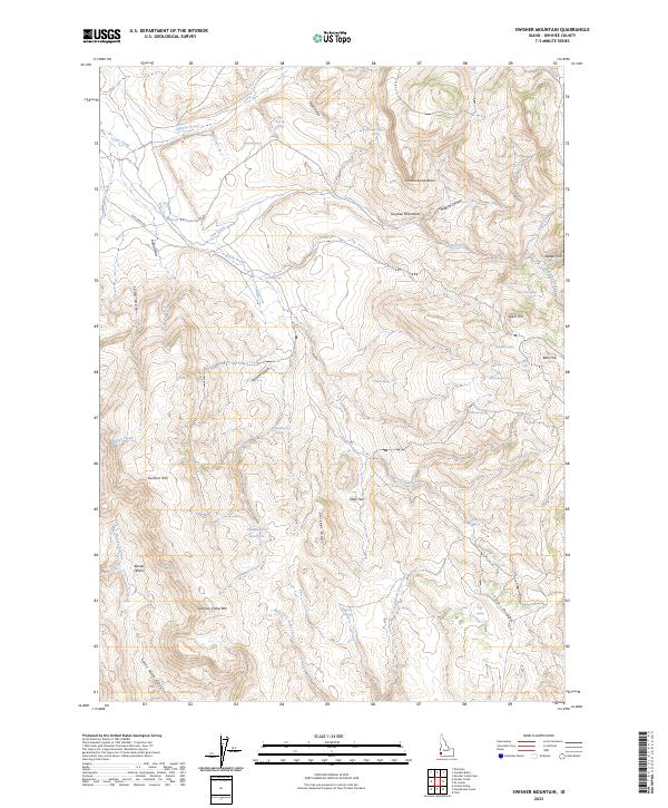 Swisher Mountain topographic map thumbnail