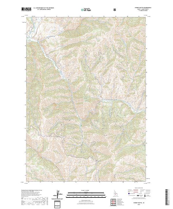 Sydney Butte topographic map thumbnail