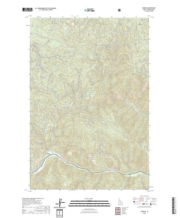 Syringa topographic map thumbnail