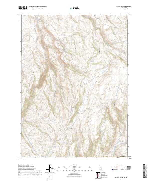 Taylor Canyon topographic map thumbnail