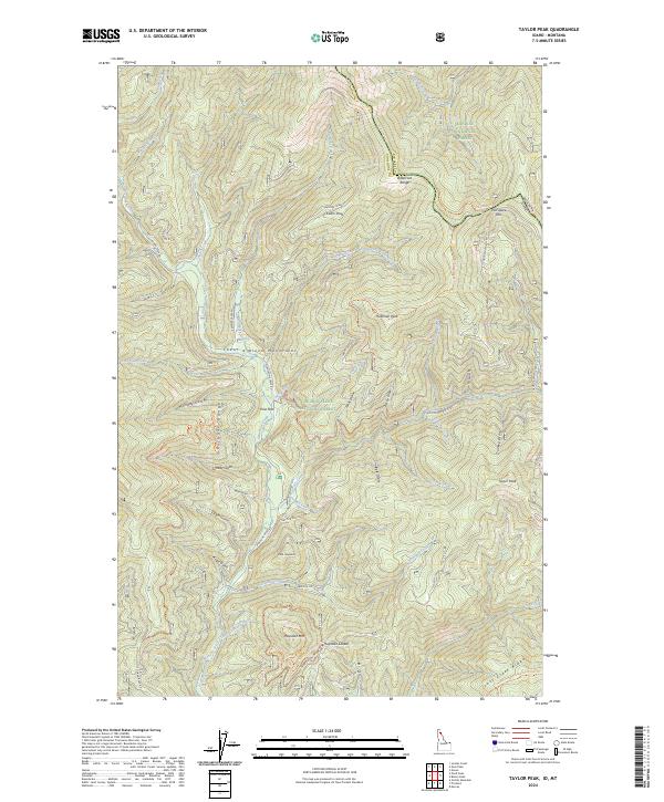 Taylor Peak 2024 topographic map thumbnail