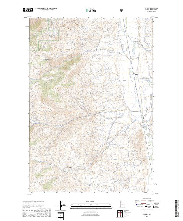 Tendoy 2023 topographic map thumbnail