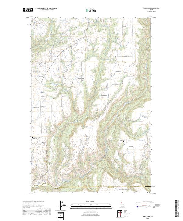 Texas Ridge topographic map thumbnail