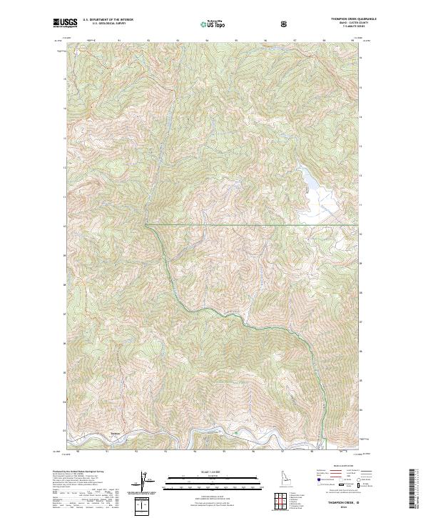 Thompson Creek topographic map thumbnail
