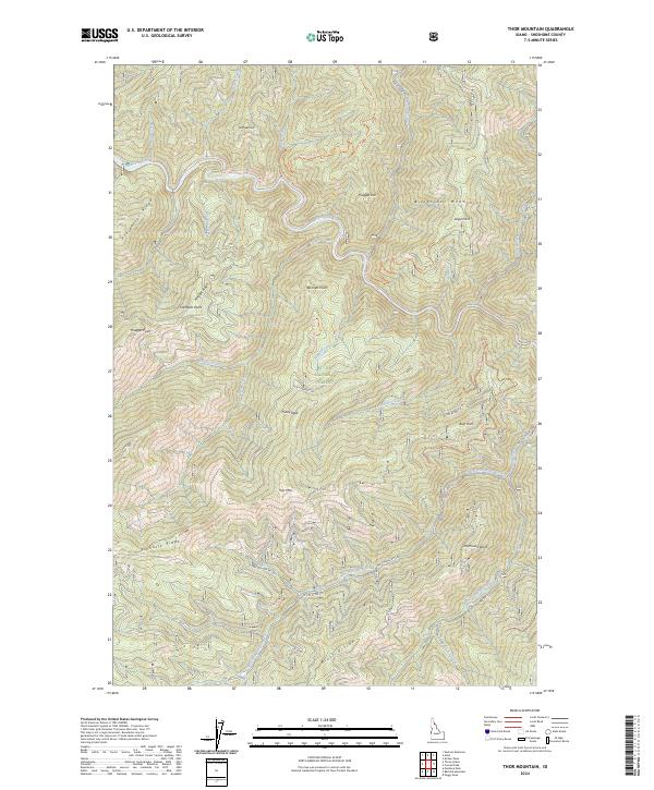 Thor Mountain 2024 topographic map thumbnail