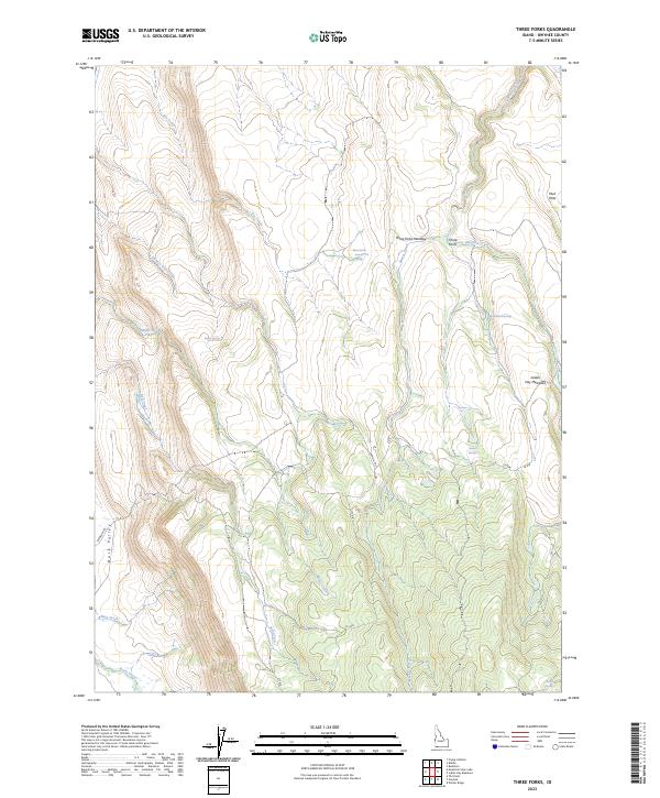 Three Forks 2023 topographic map thumbnail
