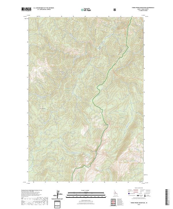 Three Prong Mountain 2024 topographic map thumbnail