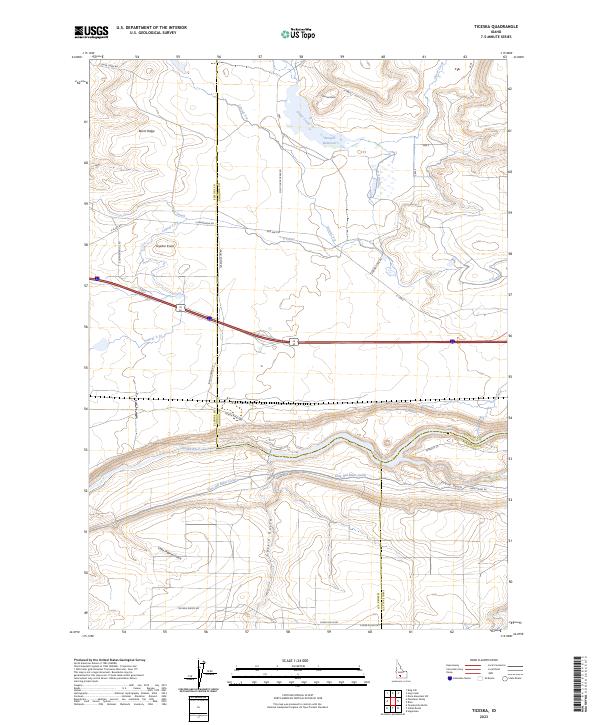 Ticeska topographic map thumbnail