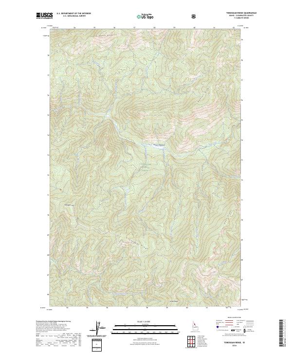 Toboggan Ridge topographic map thumbnail
