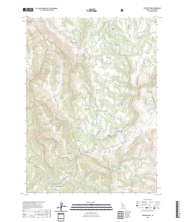 Trapper Peak 2024 topographic map thumbnail