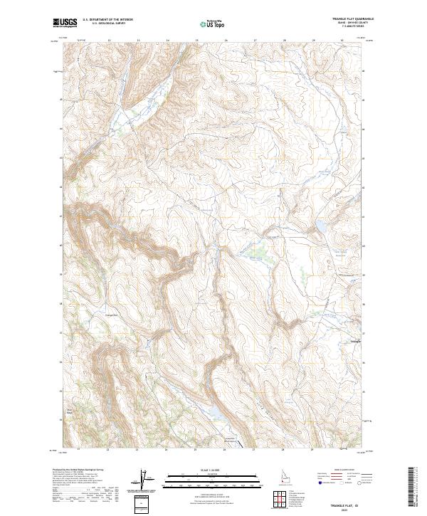 Triangle Flat 2023 topographic map thumbnail