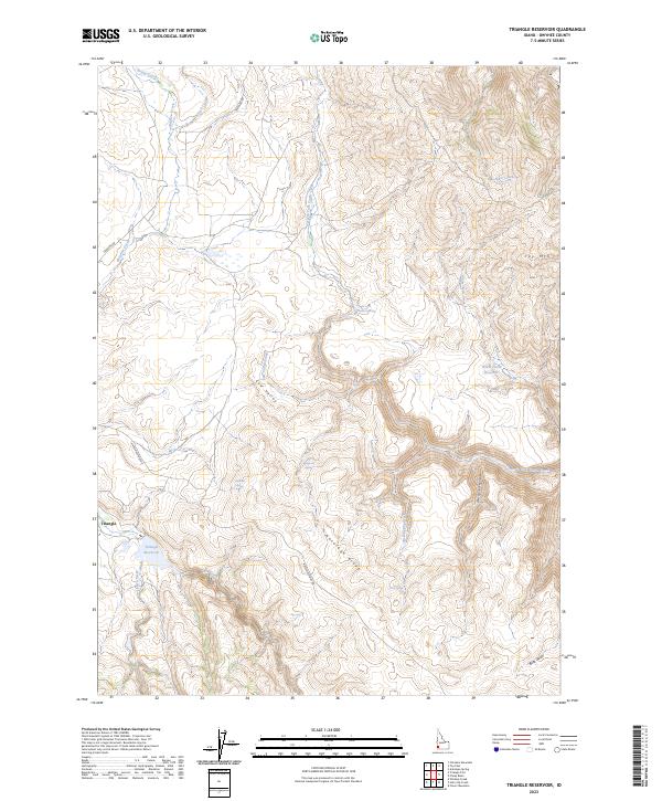 Triangle Reservoir topographic map thumbnail