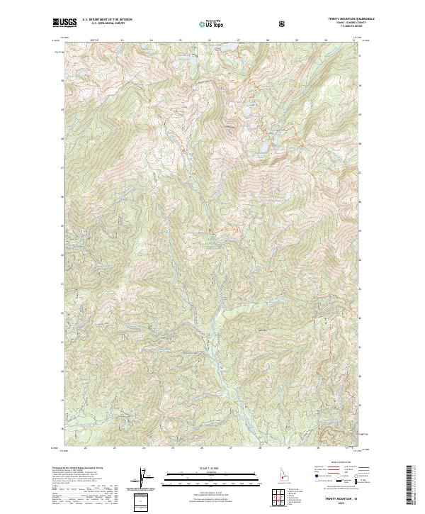 Trinity Mountain 2023 topographic map thumbnail