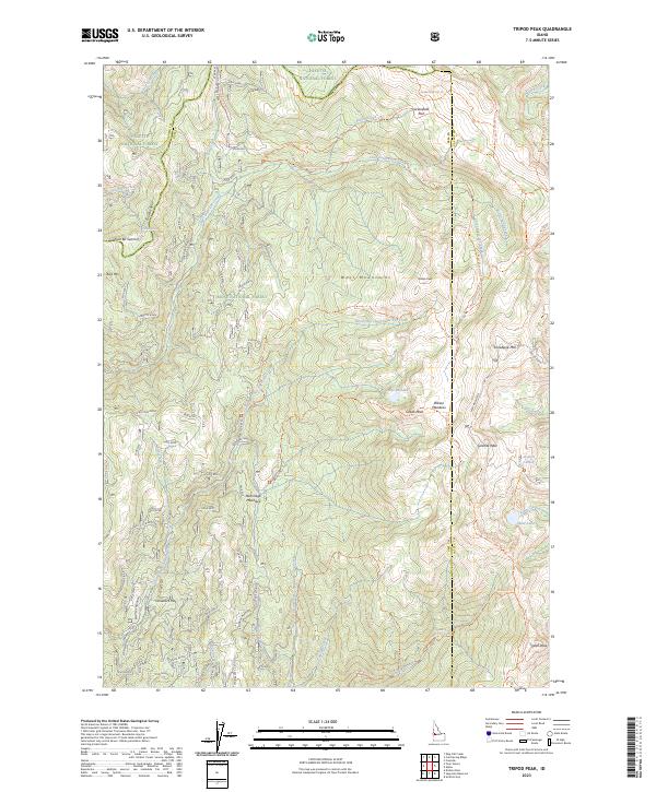 Tripod Peak 2023 topographic map thumbnail