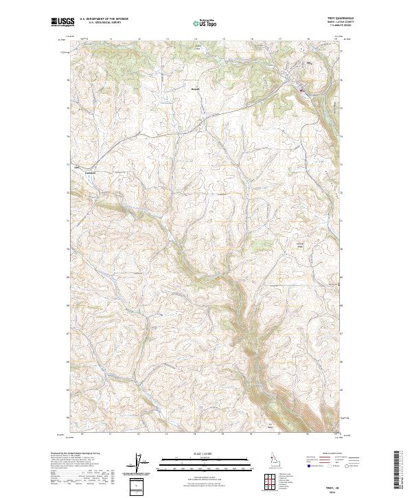 Troy 2024 topographic map thumbnail