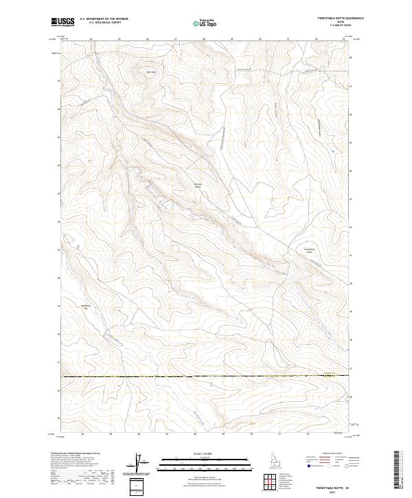 Twentymile Butte topographic map thumbnail