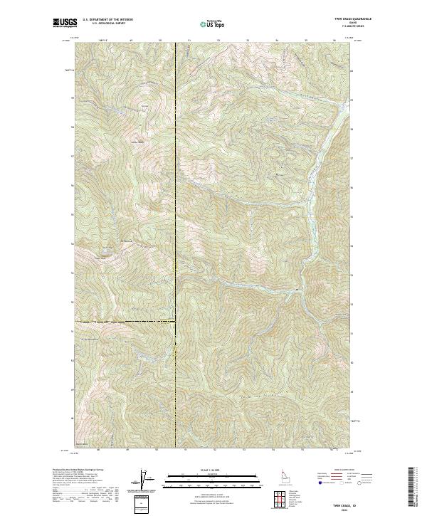 Twin Crags topographic map thumbnail