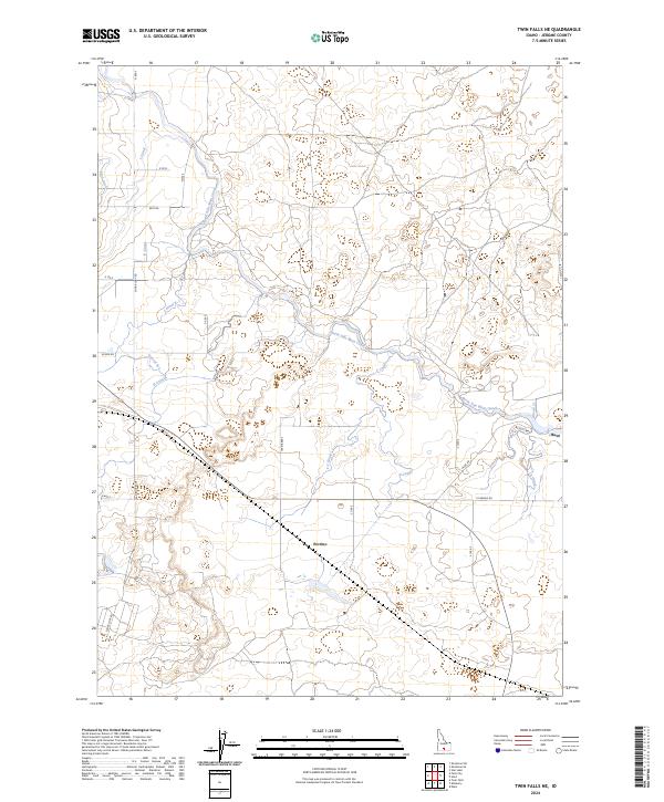 Twin Falls NE topographic map thumbnail