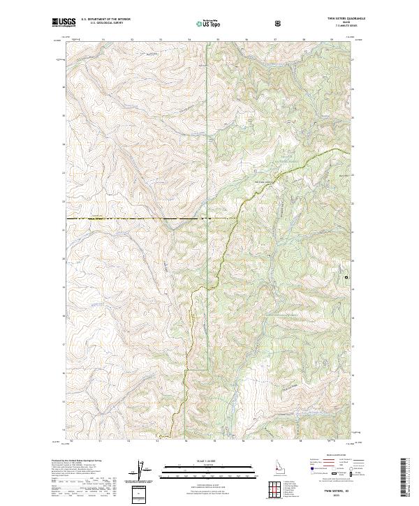 Twin Sisters 2023 topographic map thumbnail